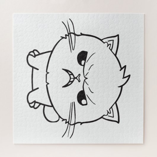 Puzzle Chat mignon en colère qui baisait. (Horizontal)