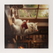 Puzzle Chat Mignon en Train de Lire (Horizontal)