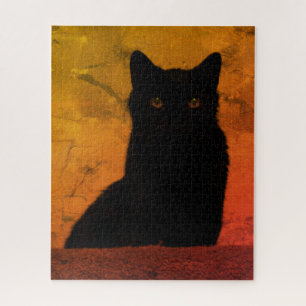 Puzzle Chat noir artistique
