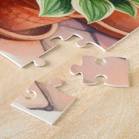 Puzzle Chat noir assis à Hosta Garden (Côté)