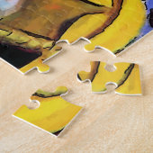 Puzzle Chat noir avec des fleurs (Côté)