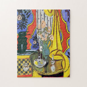 Puzzle Chat noir avec fleurs
