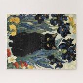 Puzzle Chat Noir Avec Iris (Horizontal)