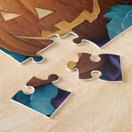 Puzzle Chat noir cool, Jack O Lanterns, Maison Éffrayante (Côté)