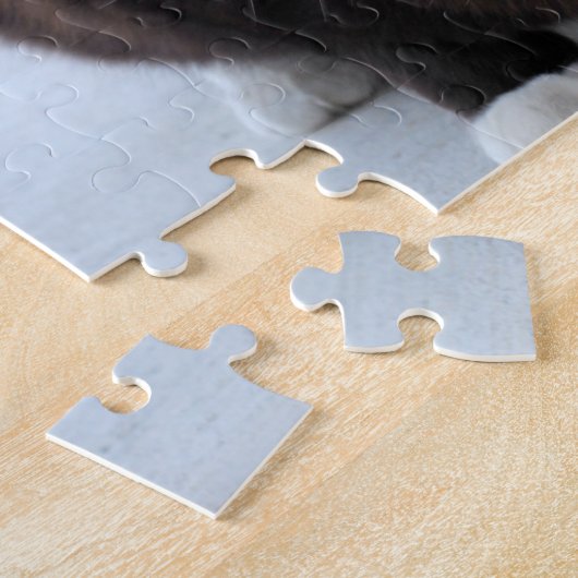 Puzzle Chat noir et blanc (Côté)