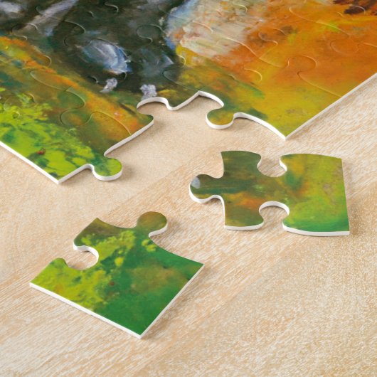 Puzzle Chat noir et citrouille (Côté)