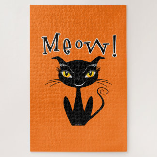 Puzzle Chat noir fantaisiste Miaou!