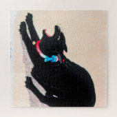 Puzzle Chat noir Hissing Fine Art par Hiroaki Takahashi (Horizontal)