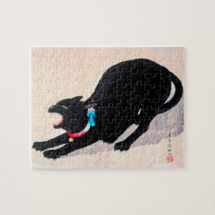 Puzzle Chat noir Hissing Fine Art par Hiroaki Takahashi