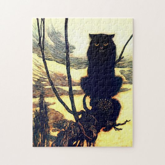 Puzzle Chat noir par Arthur Rackham (Vertical)