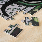 Puzzle Chat noir sur table (Côté)
