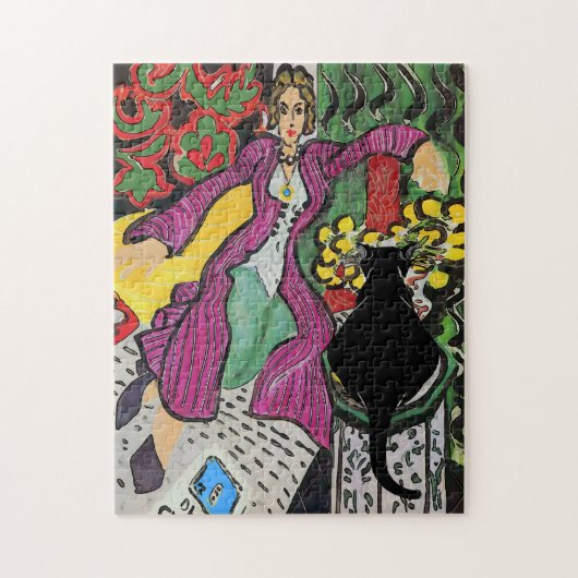 Puzzle Chat noir sur table (Vertical)