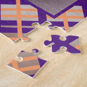 Puzzle Chat orange avec Casquette de sorcière violette De (Côté)