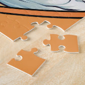 Puzzle Chat orange surfeur (Côté)