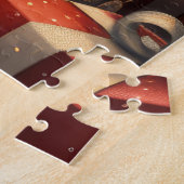 Puzzle Chat Oriental Bleu Avec Cheminée Cadeau De Noël (Côté)