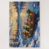 Puzzle Chat Persan Noël Bateau Fêtes (Vertical)
