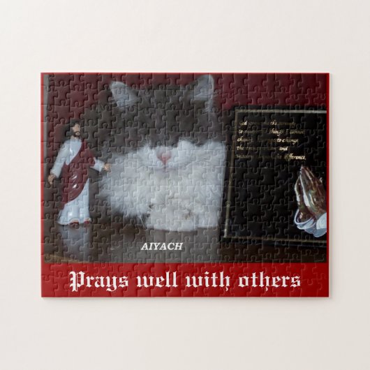 Puzzle chat priant (Horizontal)