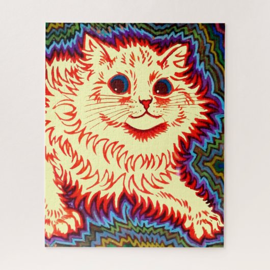 Puzzle Chat psychédélique vintage par Louis Wain (Vertical)
