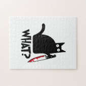 Puzzle Chat Qu'est-ce que_ Drôle Chat Noir (Horizontal)