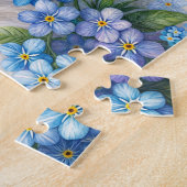 Puzzle Chat Ragdoll parmi des fleurs de ne m'oubliez pas (Côté)