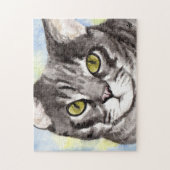 Puzzle Chat rayé (Vertical)