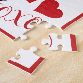 Puzzle Chat Retro vintage avec Fleurs Saint-Valentin (Côté)