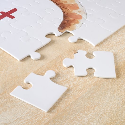 Puzzle Chat rouge mignon amour jeu de jeu Valentine (Côté)