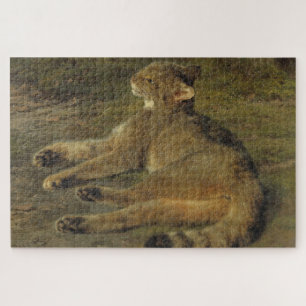 Puzzle Chat sauvage (par Rosa Bonheur)