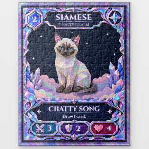 Puzzle Chat Siamois, Art en Feuille de Rainbow