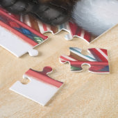 Puzzle Chat siamois de Noël  (Côté)