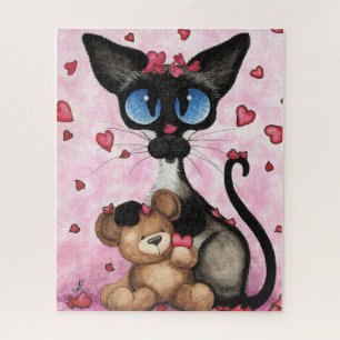 Puzzle Chat siamois Saint-Valentin par Bihrle