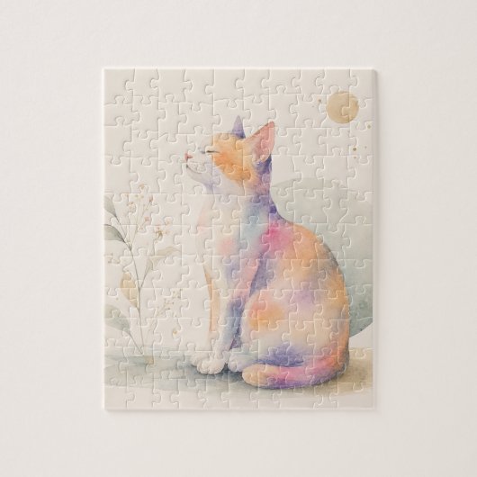 Puzzle Chat silencieux au clair de lune (Vertical)