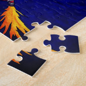 Puzzle Chat sorcière de nuit (Côté)