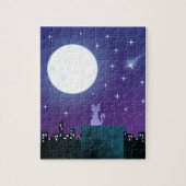 Puzzle Chat sous le clair de lune (Vertical)