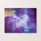 Puzzle Chat spatial de galaxie cosmique (Horizontal)