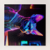 Puzzle Chat Sphinx Alien Est Assis Dans Le Fauteuil De So (Horizontal)