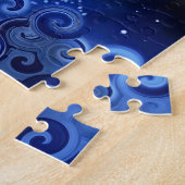 Puzzle Chat sur Crescent Moon bleu Chat 773 (Côté)