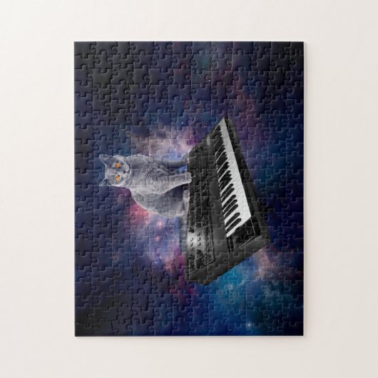 Puzzle Chat sur synthétiseur dans l'espace (Vertical)