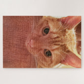 Puzzle Chat Tabby orange/Ginger Cute et Fuzzy (Horizontal)