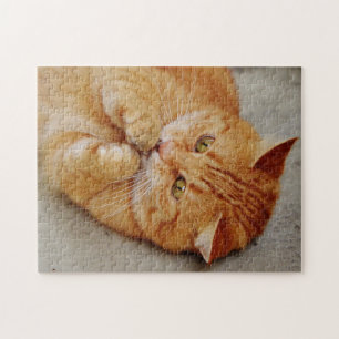 Puzzle Chat Tabby Orange Joueur
