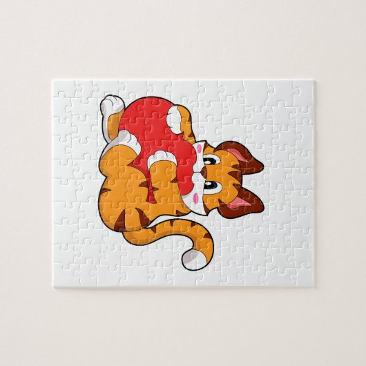 Puzzle Chat tigre à l'amour avec coeur.PNG (Horizontal)