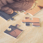 Puzzle Chat tigré gris (Côté)