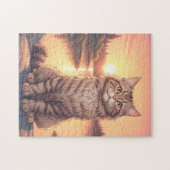 Puzzle Chat tigré gris (Horizontal)
