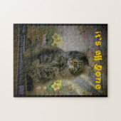 Puzzle Chat triste, Cheeseburger tous partis. (Horizontal)