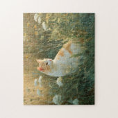 Puzzle Chat Whimsical dans un champ Fleur sauvage (Vertical)