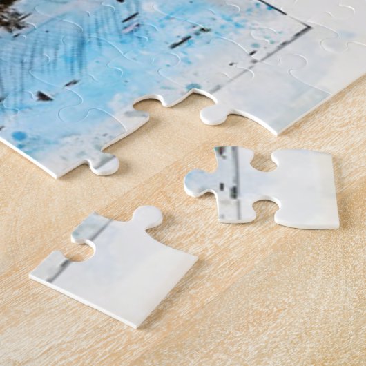 Puzzle Château dans le reflet de l'automne. France. (Côté)