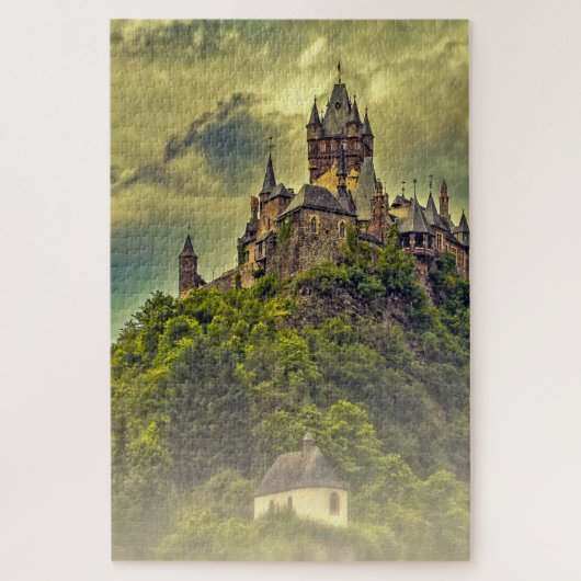 Puzzle Château de Cochem Moselle Reichsburg. (Vertical)