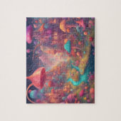 Puzzle Château de l'Aquarelle Colorée Mondiale Imaginaire (Vertical)