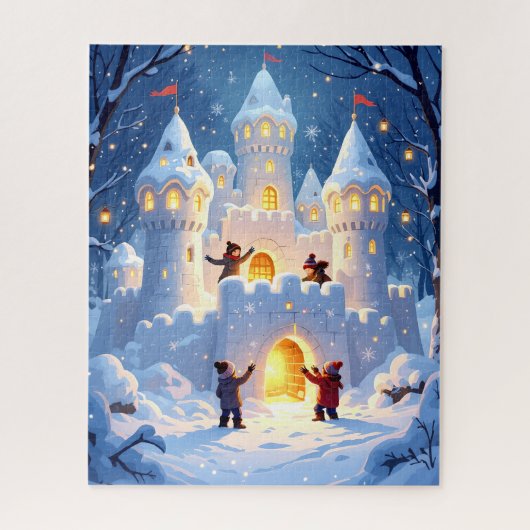 Puzzle Château de neige magique Wonderland hiver (Vertical)