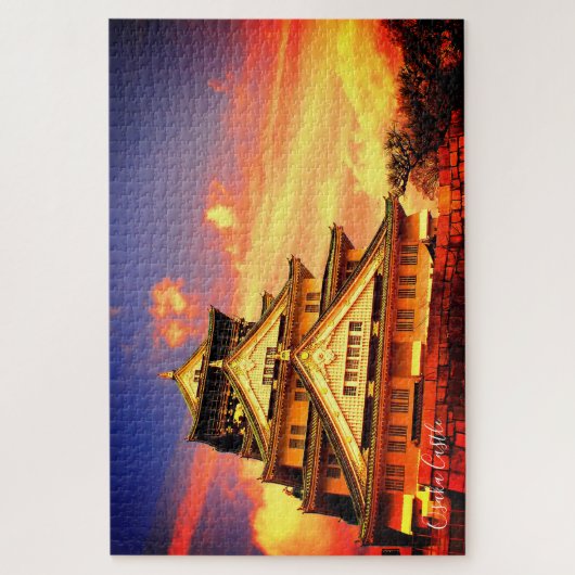 Puzzle Château d'Osaka (Coucher de soleil ver.) [Puzzle] (Vertical)